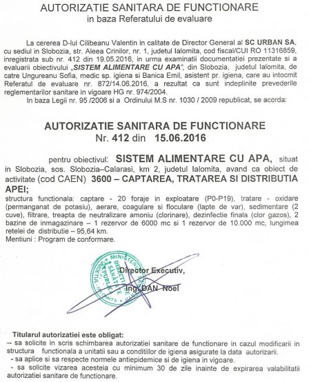 AUT. Sanitara nr.41215.06.2016