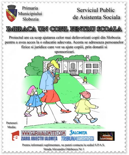 Imbraca un copil de scoala